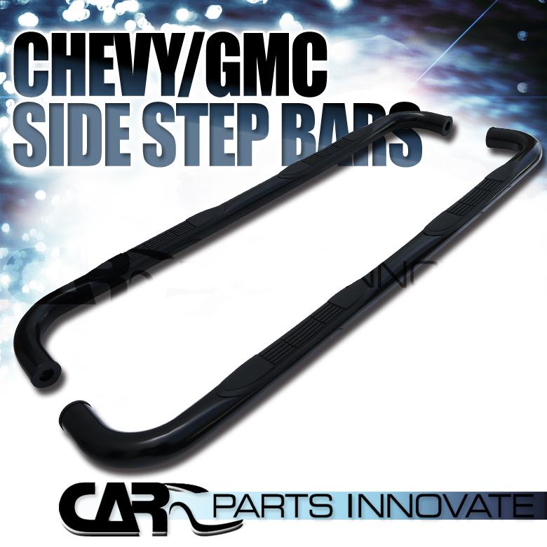 88-98 chevy gmc c10 c/k 2dr extended cab 3" black stainless steel side step bar