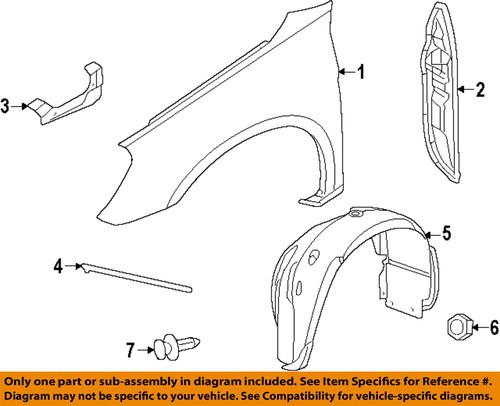 Chrysler oem 5008924ad fender-silencer