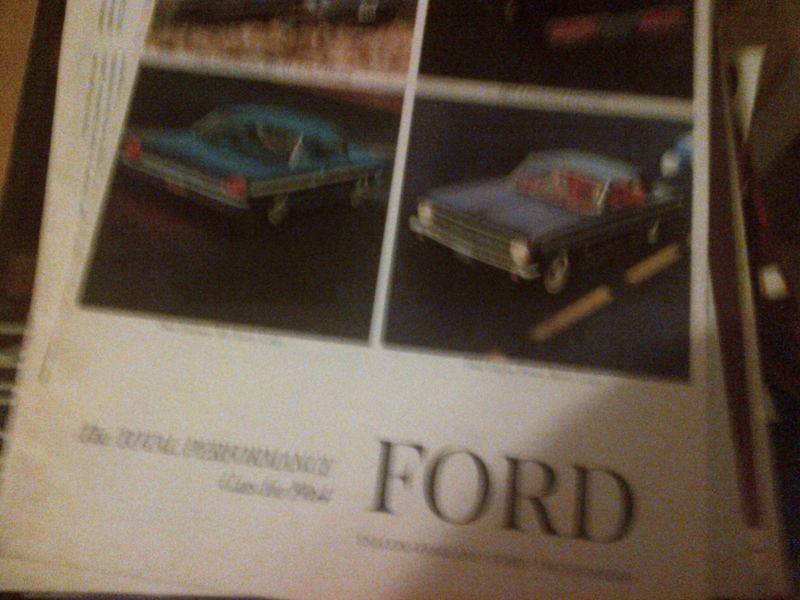 1964  ford fairlane/galaxie/faklcon/t-bird    brochure        -