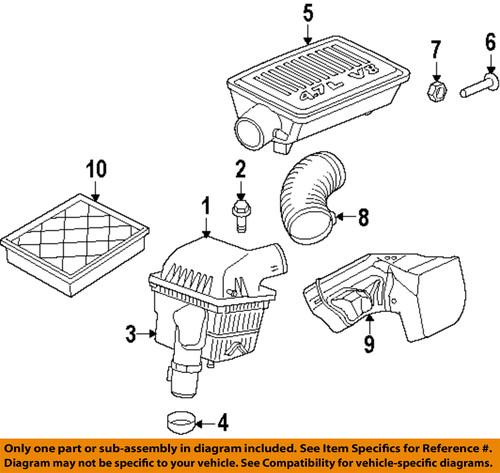 Jeep oem 5143968aa air inlet-upper cover