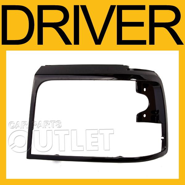 92-96 ford f150 black head light door trim black xl lh