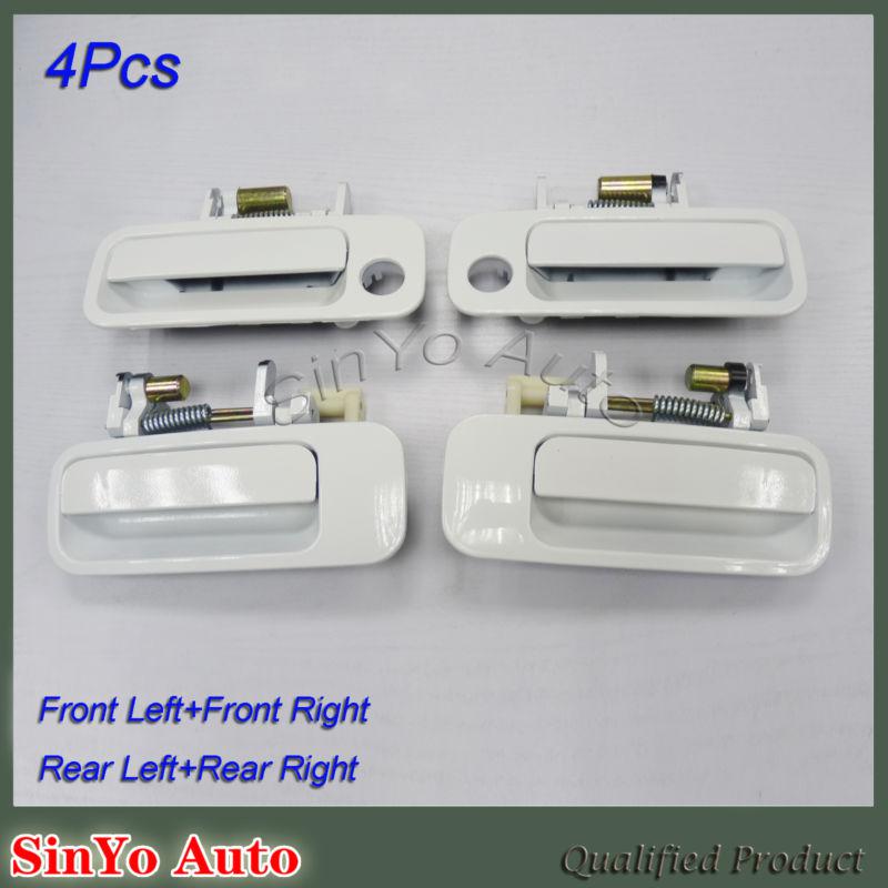 New outside door handle white front right rear left fit for toyota camry 4pcs