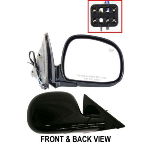 New passengers power side view mirror glass w/heat aftermarket 98 gmc envoy suv