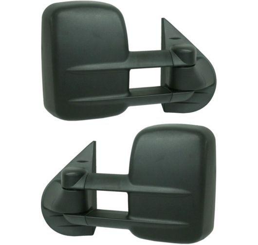 New pair set manual side view mirror glass housing 07-11 sierra silverado truck