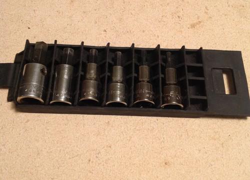 Sears craftsman sae  hex bit set of 6 3/8" drive made in usa 