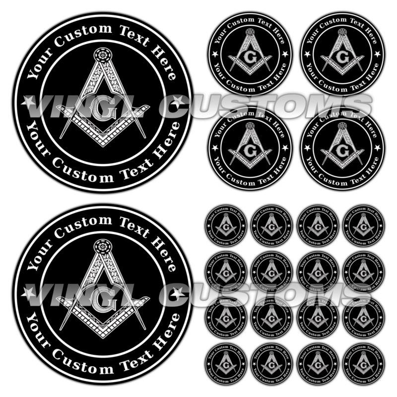 Masonic vinyl decal sticker freemason emblems a05 - 22 pcs.