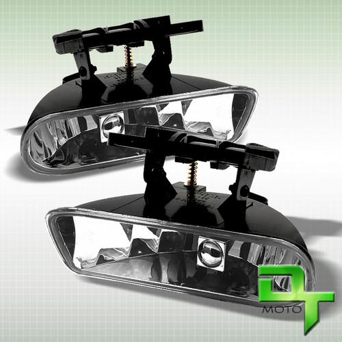 99-06 gmc sierra yukon clear bumper fog lights direct replacement left+right