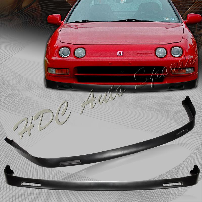 94-97 acura integra dc2 bys style black polyurethane pu front bumper lip spoiler