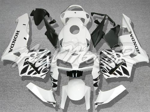 For cbr600rr 05-06 2005-2006 injection molded fairing white black zh663f