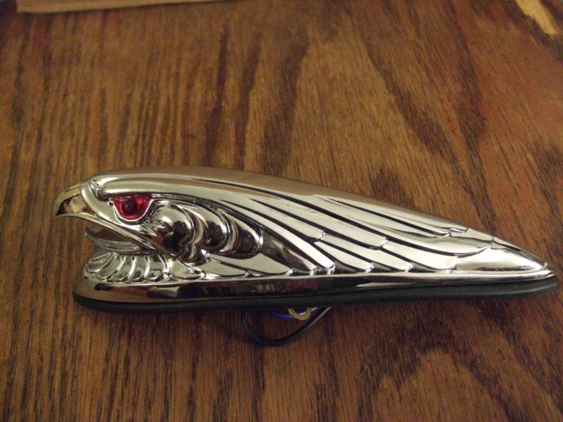 Mc front fender eagle ornament w/ light up eyes. new