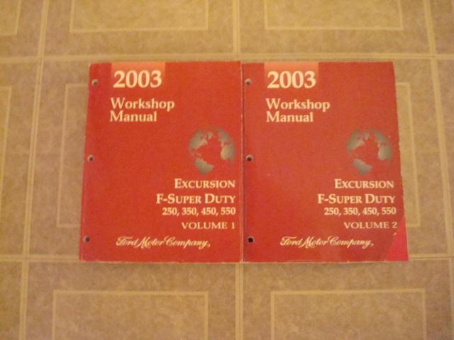 2003 ford f-250 350 450 truck/super duty diesel shop repair service manual books