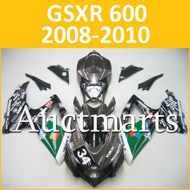 Fit suzuki 08 09 10 gsxr 750 gsxr 600 gsx-r 2008 2009 2010 fairing k8 j53 b12