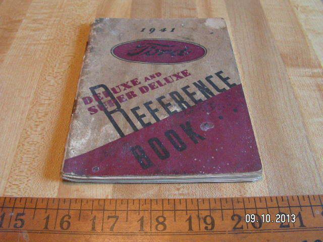 1941 ford deluxe / super deluxe original owner's / owners manual /reference book