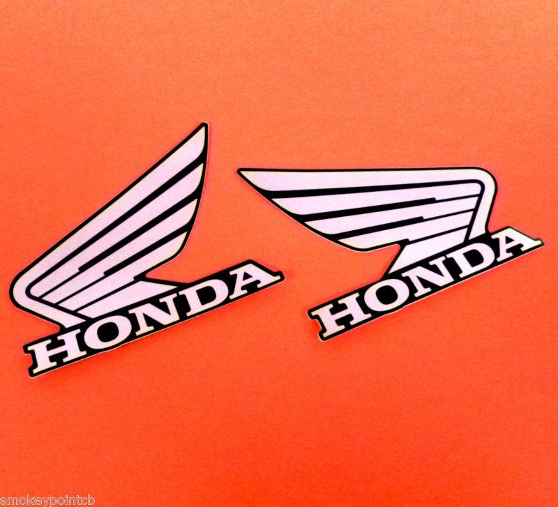 New tank emblems decals stickers genuine honda wing for cafe bobber custom e0175