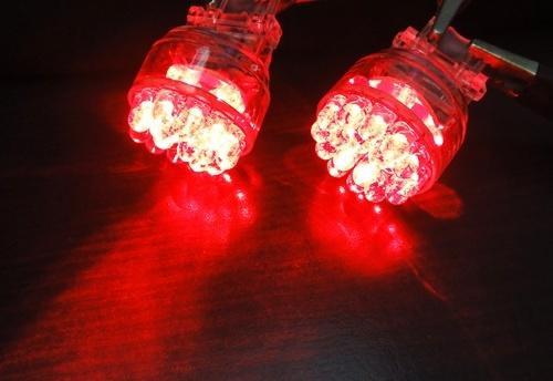 2x red 3157 3156 24 led tail stop brake light parking turn signal bulb 3057 4157