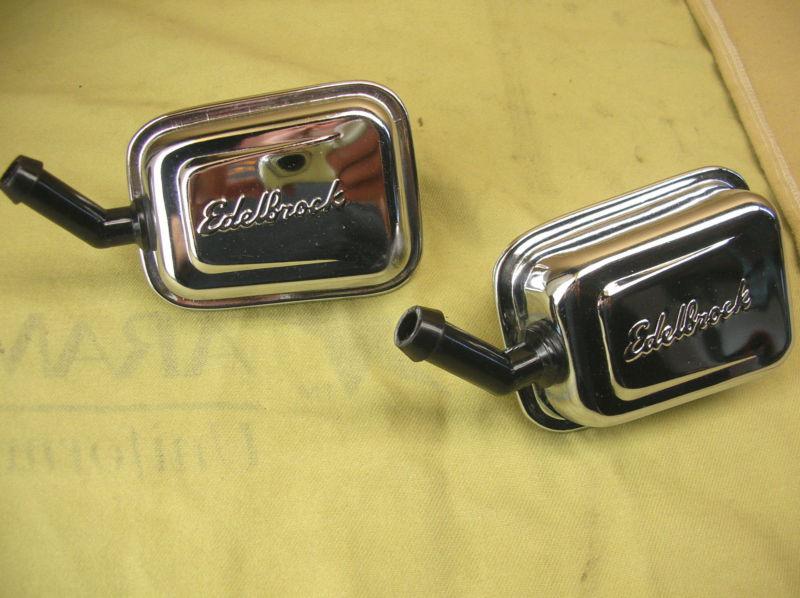 Edelbrock chrome push in valve cover breathers