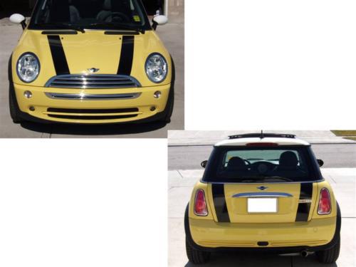 02-06 mini cooper bonnet and boot stripes