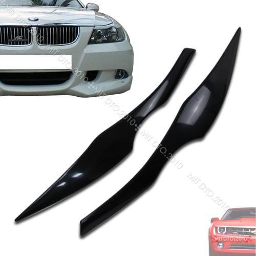 Unpainted bmw e90 3-series 4dr headlight eyebrows eyelids §