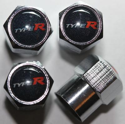 Type r black tire valve caps vtec turbo racing ek civic accord integra nsx honda