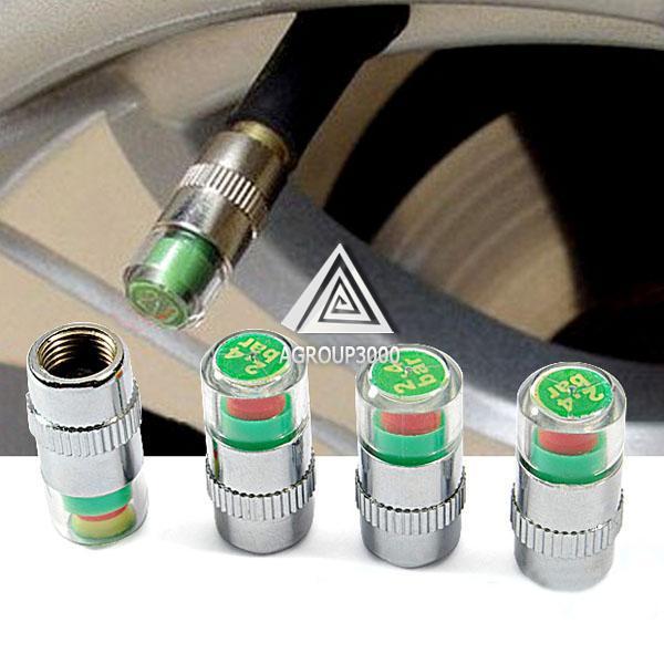 4x new tire pressure car auto monitor valve stem cap sensor indicator eye alert 