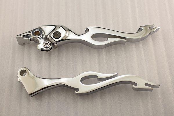 Chrome flame brake clutch levers for honda cbr 600 f f2 f3 f4 f4i cbr 900rr