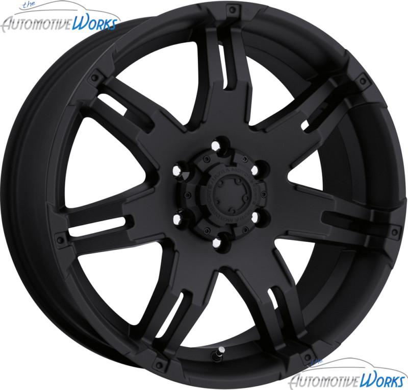 1 - 16x8 ultra 237 238 gauntlet 8x165.1 8x6.5 +10mm matte black wheel rim 16"