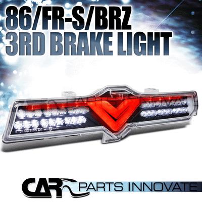 2012-2013 scion frs subaru brz full led 3rd brake tail light fog drl black