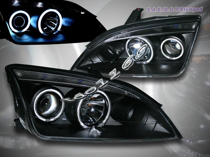 2005-2007 ford focus zx4 projector headlights ccfl halo black 2006 