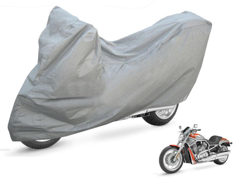 New large nylon motorcycle cover street bikes outdoor indoor protection silver