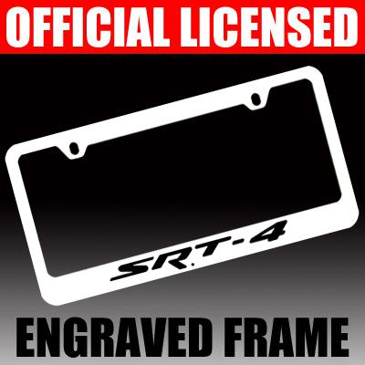 Dodge srt-4 chrome brass license plate frame tag holder