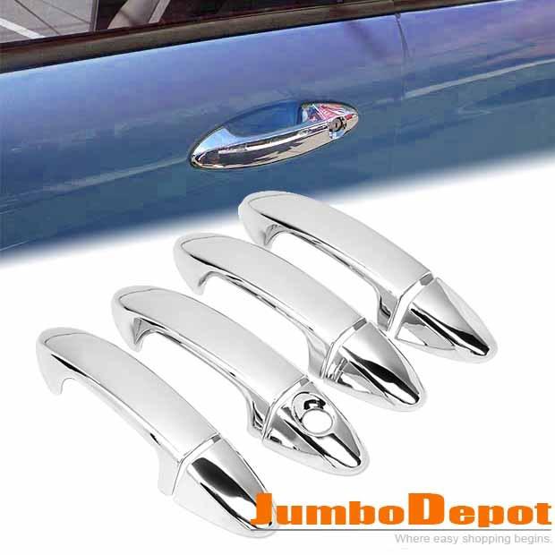 For ford fiesta 09 10 11 12 sedan triple chrome door handle cover trims moulding