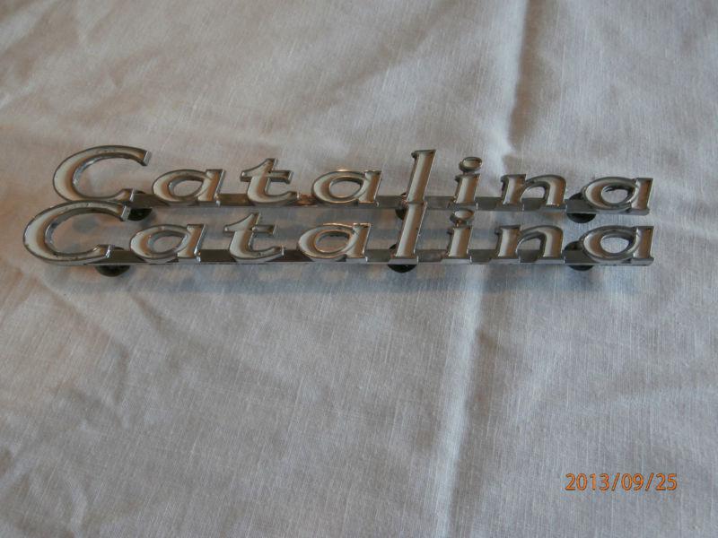  pontiac catalina script emblems  left and right