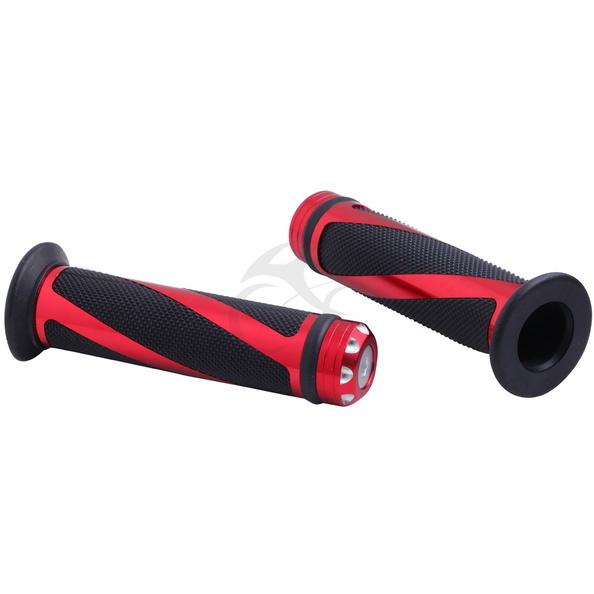 Universal aluminum rubber gel hand grips for 7/8" 22mm handlebar sports bikes 