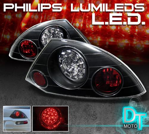 Black 00-02 mit. eclipse philips-led perform tail brake lights lamps left+right