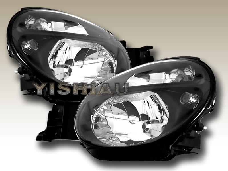 02-04 subaru impreza jdm black style headlights wrx new