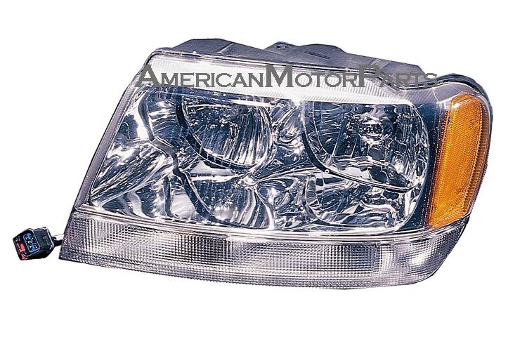 Eagleeye driver & passenger replacement headlight 99-04 jeep grand cherokee