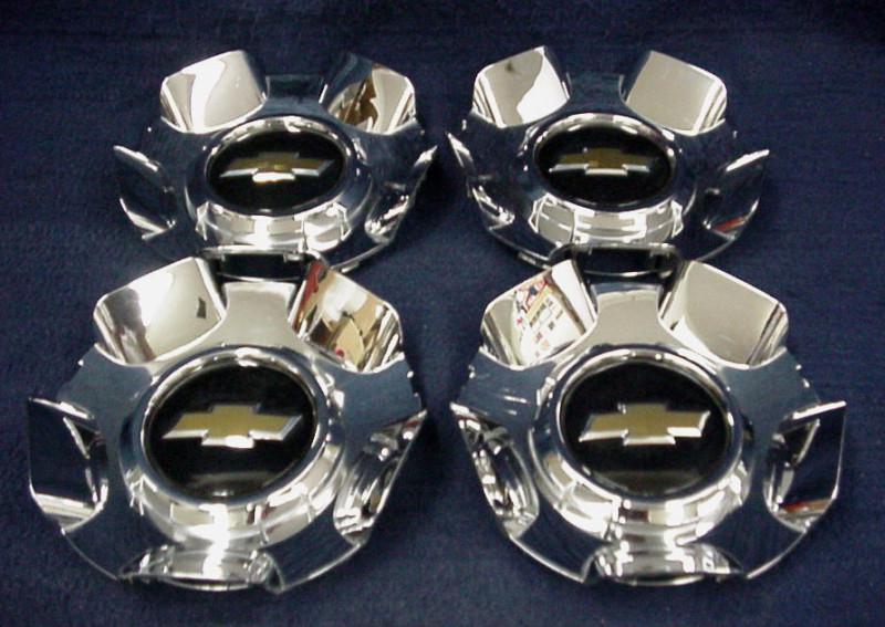 Chevy avalanche silverado suburban tahoe 09-11 chrome center caps - set 4 - oem