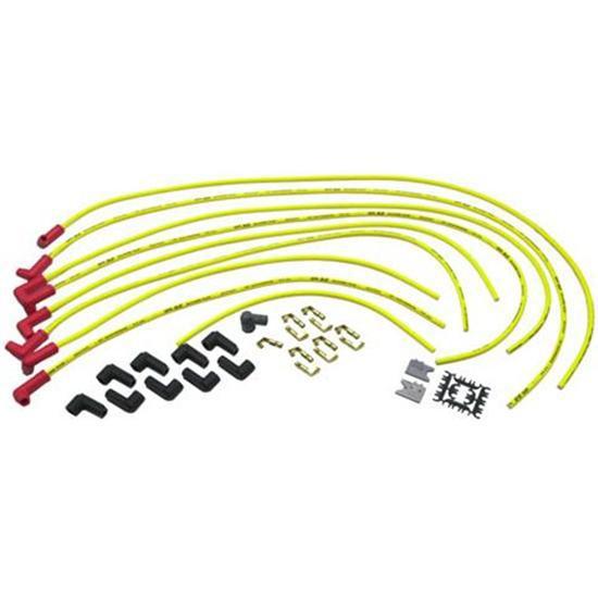 New accel 8021 8.8mm hei spiral core yellow plug wires, 90 degree boot/hiss-free