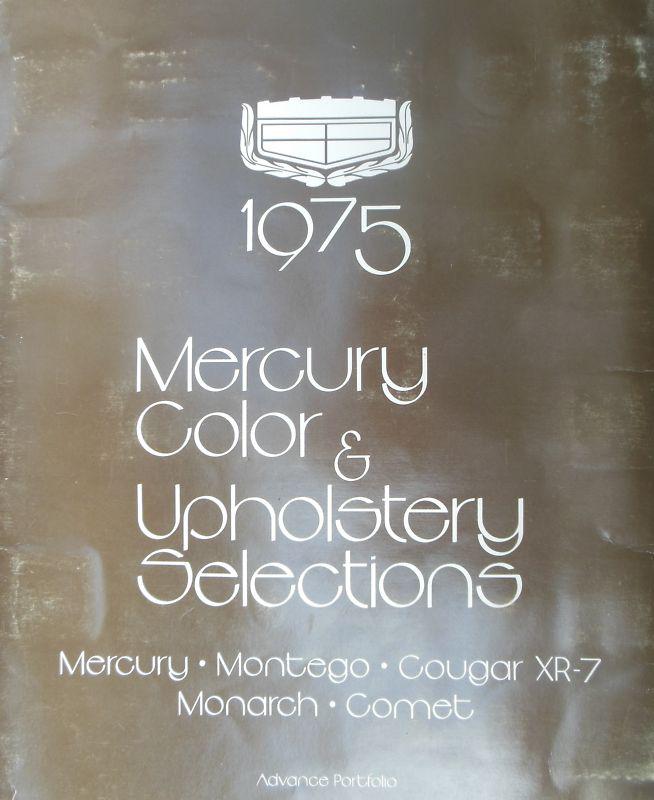 1975 mercury color & upholstery pamphlet cougar xr-7 comet monarch montego