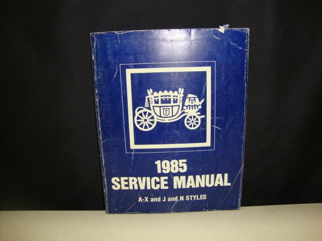 Factory 1985 fisher body service manual chevy, pontiac, olds, buick a-x & j & n