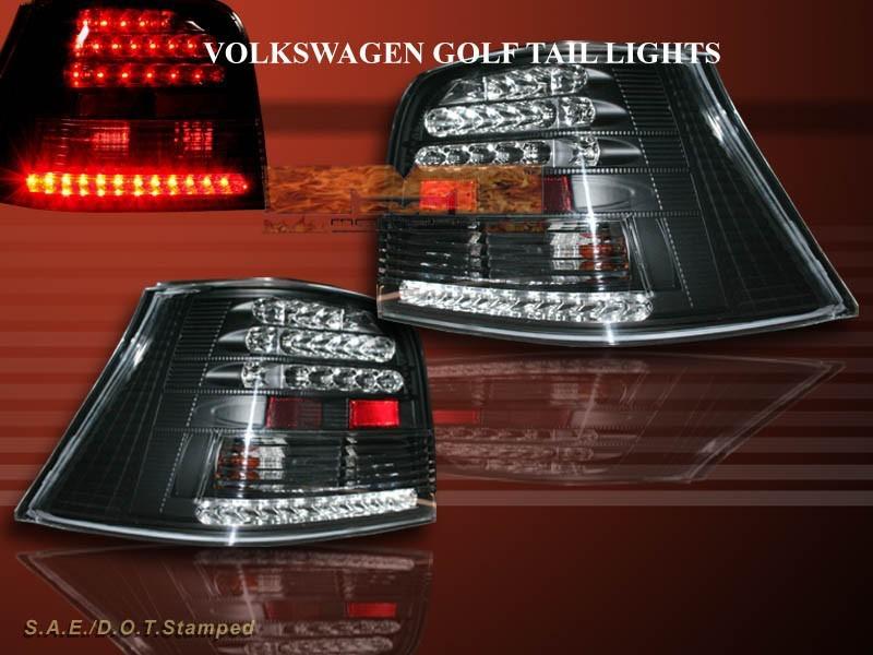 1999-2005 volkswagen golf led black tail lights brand new