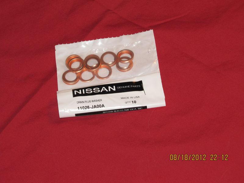 11026-ja00a gaskets nissan  oil drain plug set of 10 factory oem