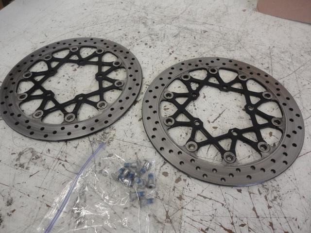 07 08 suzuki gsxr 1000 left and right front rotors  gsx-r 1000 rotors