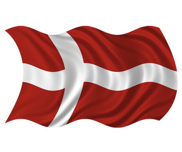 Denmark waving flag decal 5"x3" danish nordic vinyl car bumper sticker zu1