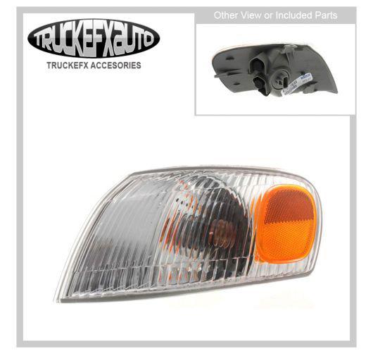 Side marker light with bulbs new clear and amber lens left hand lh driver car