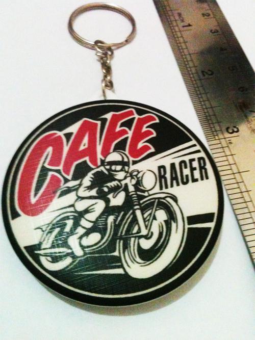 Cafe racer biker life fast ride fast kool ton up 59 club key chain new