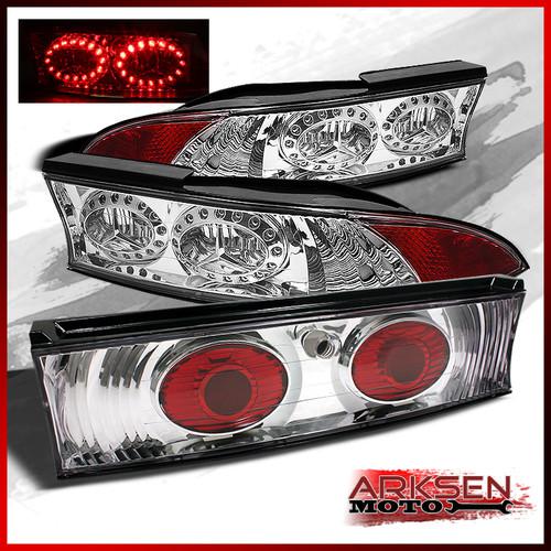 95-99 eclipse led ring chrome tail lights rear brake lamps complete set pair