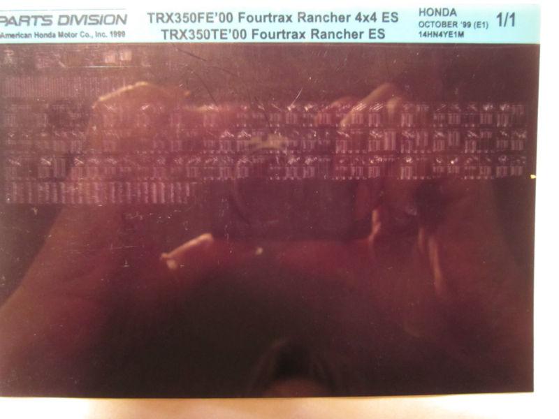 2000 honda atv trx350fe te fourtrax rancher 4x4 microfiche parts catalog es