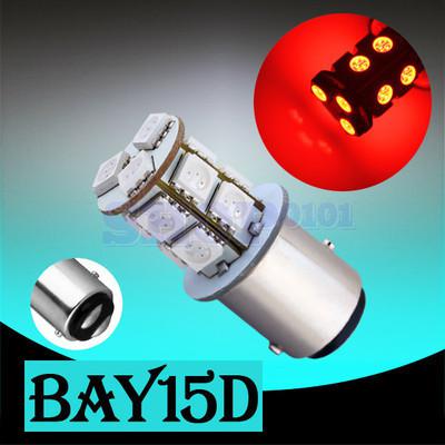 1157 bay15d 13 smd 5050 red fog tail turn signal led car light bulb lamp