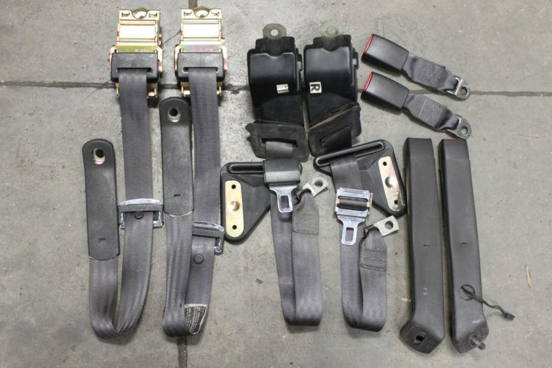 Camaro/firebird t-top/hard top ebony black seat belts set used